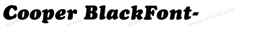 Cooper BlackFont字体转换
